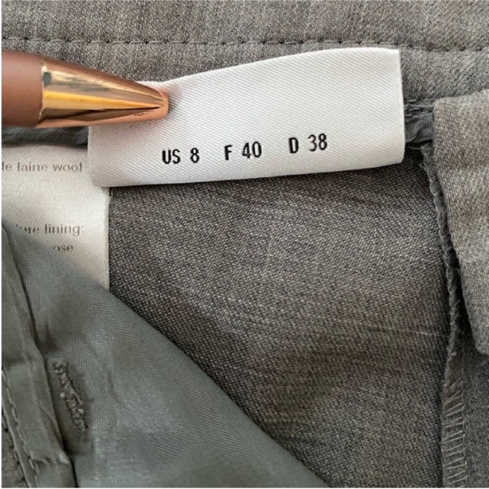 Akris Punto Women’s Pants Trousers Gray Straight Leg Stretch 100% wool size 8 - Picture 5 of 13